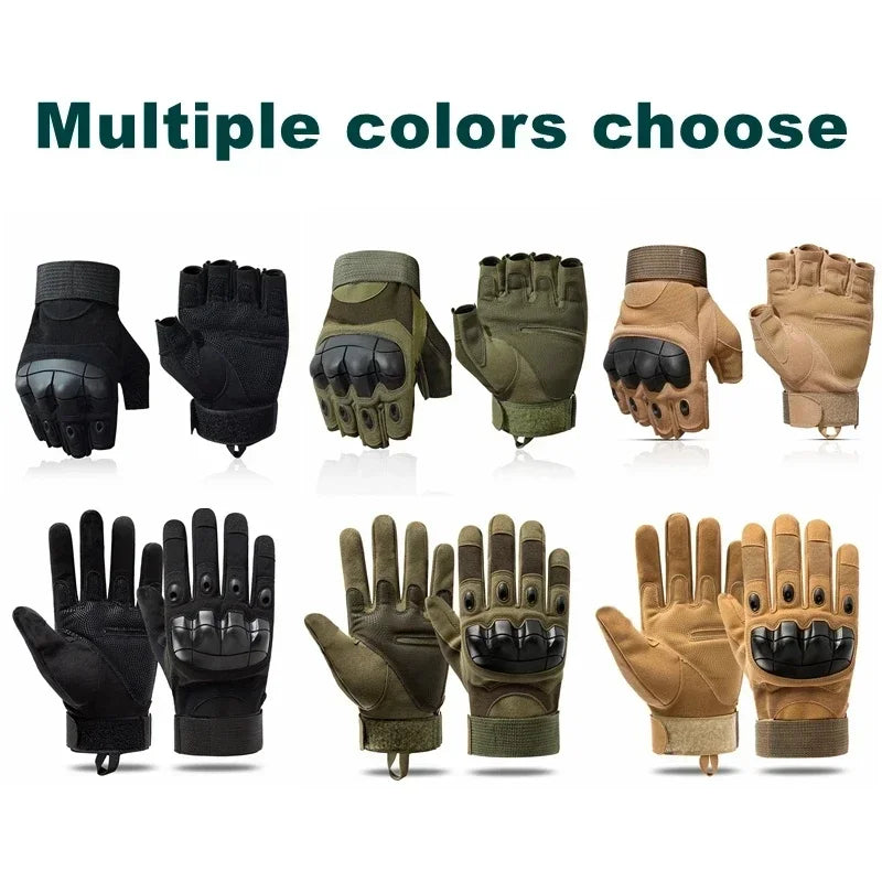 Tactical Gloves – Full Finger Shooting, Fitness, and Sports Gloves with Touch Design – Ideal for Motorcycle, Hunting, and Walking