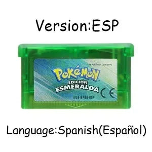 GBA Pokémon 32-Bit Game Cartridges – Emerald, FireRed, LeafGreen, Ruby & Sapphire, Multi-Language