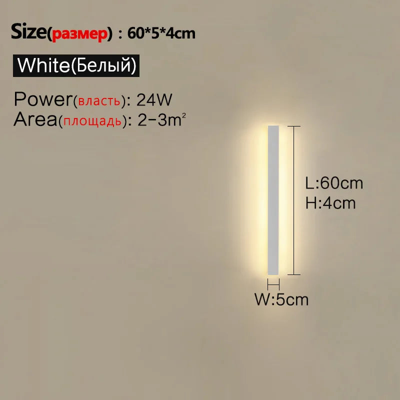 Waterproof Outdoor Wall Light – LED Garden Lamp, Modern Nordic Style for Living Room & TV Background, IP65, 110/220V Wall Washer