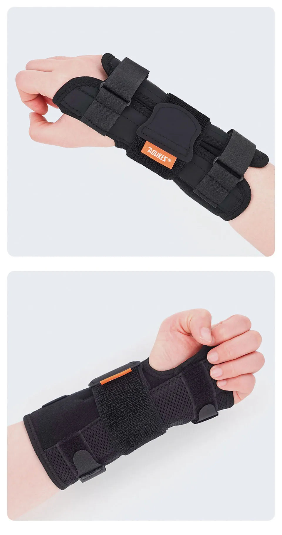 AOLIKES Wrist Brace Splint – Night Support for Carpal Tunnel & Pain Re ...