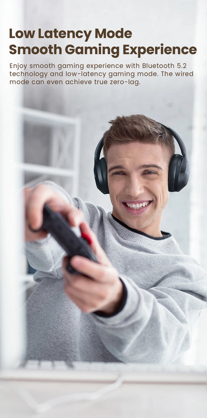 HAYLOU S35 ANC Wireless Headphones - Over-Ear Bluetooth 5.2, 42dB Active Noise Cancelling, 60-Hour Battery, 40mm Dynamic Driver