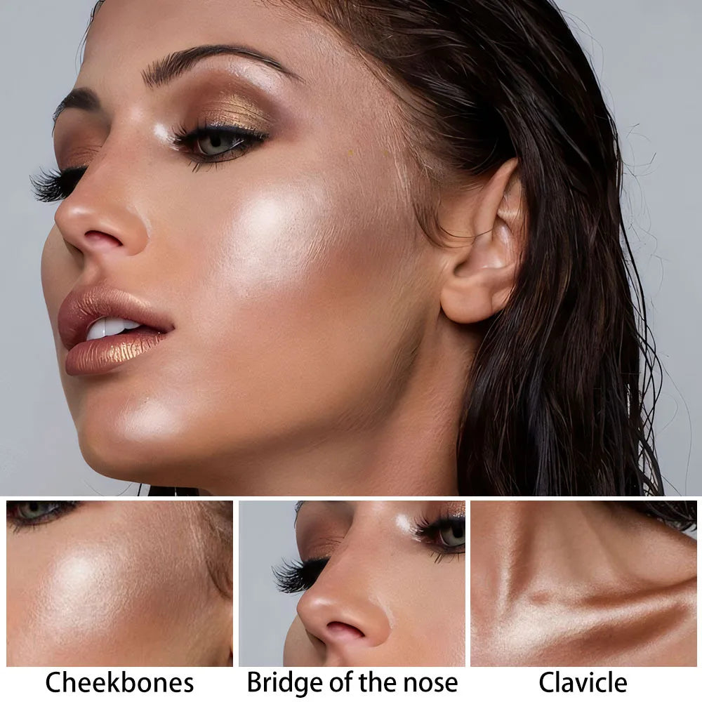 Highlighting & Bronzer Stick - Face Brightening Blusher, Rouge Concealer Pen, Long-Lasting Corrector & Nose Contouring Cosmetics
