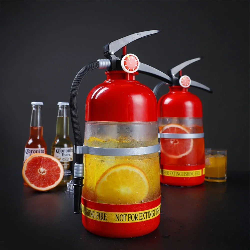 1.5L Beer & Liquor Dispenser — Creative Fire Extinguisher Shape Acrylic Container, Large Capacity for Wine, Spirits & Beer