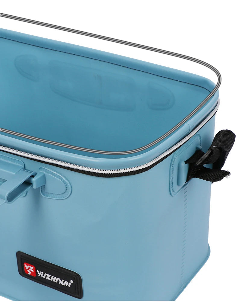 Multifunction Fishing Bucket with Oxygen Pump – Portable Tackle Box & Live Fish Storage Barrel for Camping & Outdoor