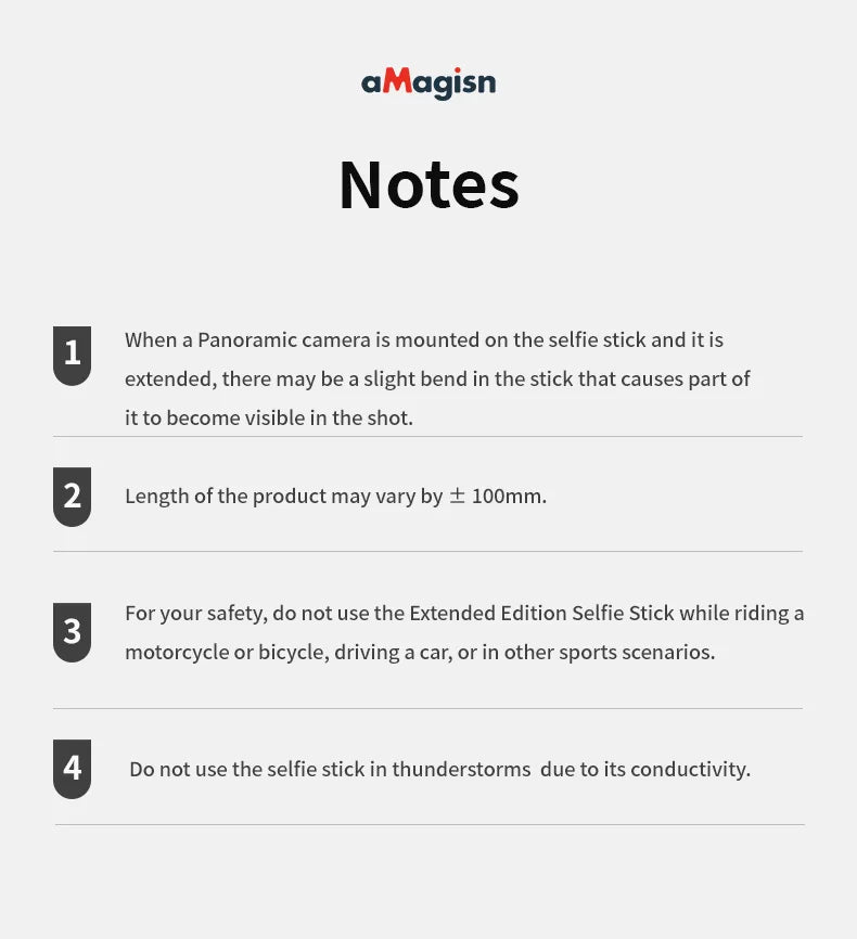 aMagisn 3M Invisible Selfie Stick - 1.2M Carbon Fiber Telescopic Monopod for DJI, GoPro, Insta360 X3/X4 Accessories