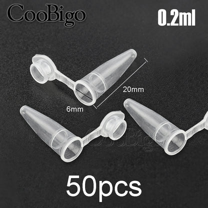 0.2-10ML Plastic Seed Storage Bottles — Transparent Centrifuge Tube Containers with Caps