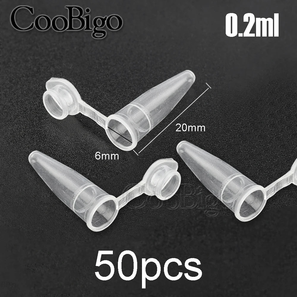 0.2-10ML Plastic Seed Storage Bottles — Transparent Centrifuge Tube Containers with Caps