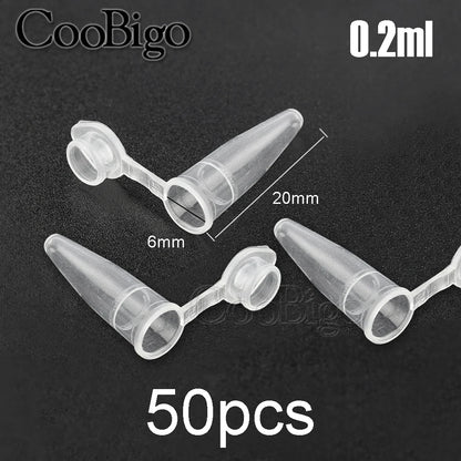 0.2-10ML Plastic Seed Storage Bottles — Transparent Centrifuge Tube Containers with Caps