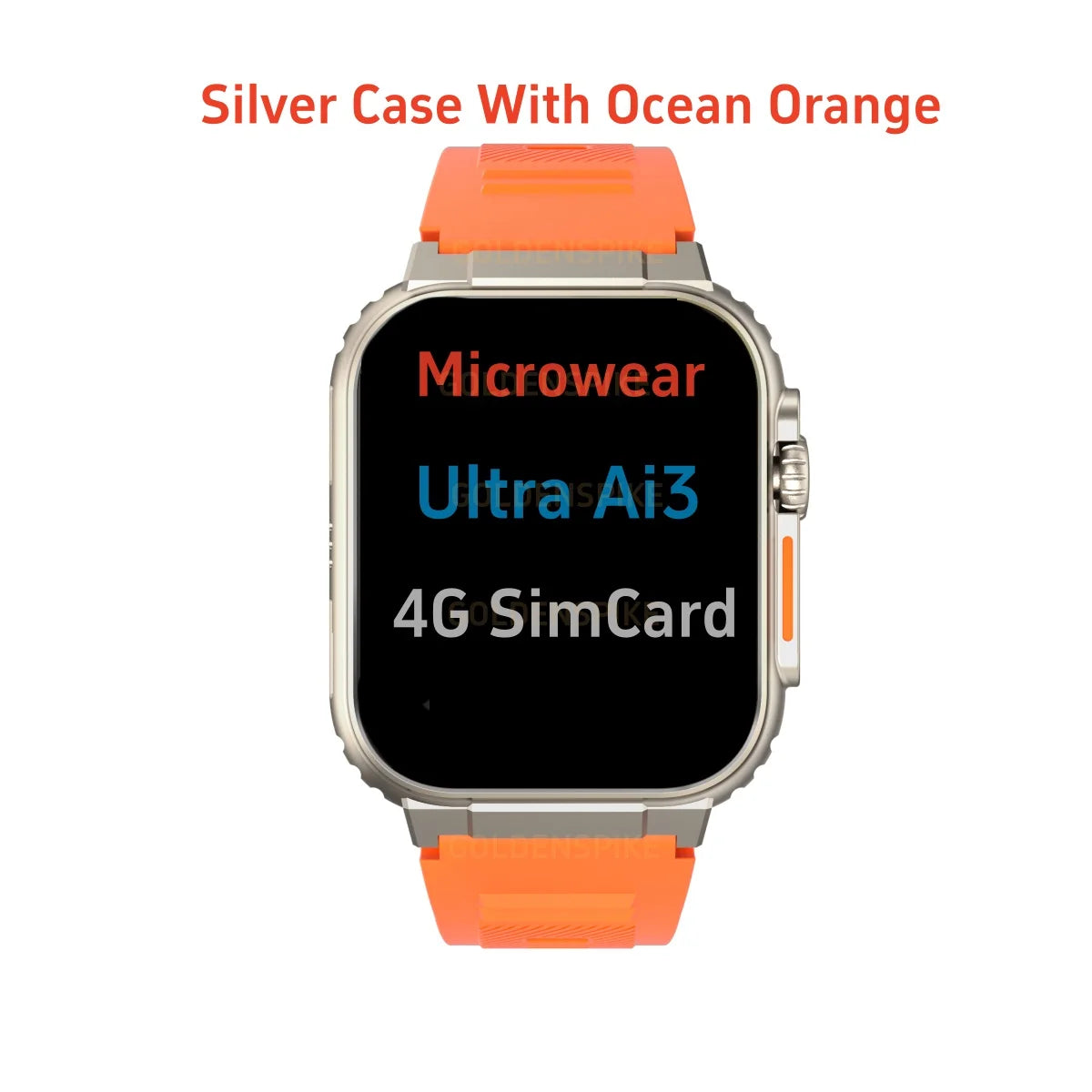 Microwear Ultra Ai3 Smartwatch – 5G, 180° Rotating Camera, Google Play, GPS, WiFi, 2.2" AMOLED HD Display, 4G Calling for Men