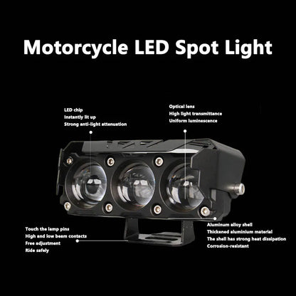 Motorcycle LED Spot Light – Dual Color Hi/Low Beam Fog Lamp for Car, Truck, SUV, UTV
