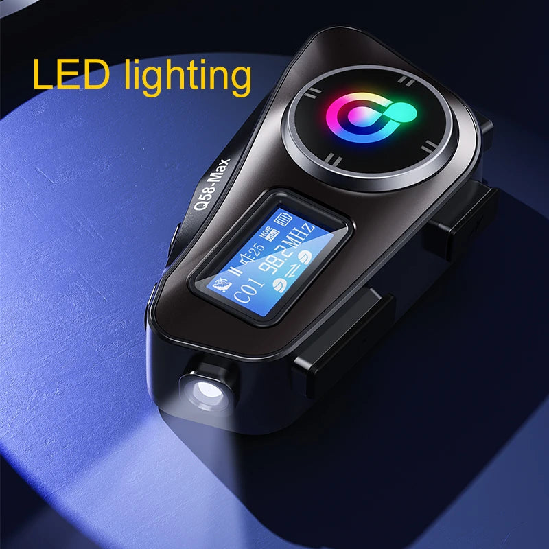 Q58 Max Motorcycle Helmet Bluetooth Intercom – IP65 Waterproof, 500M Range, Multi-Scene Music Sharing