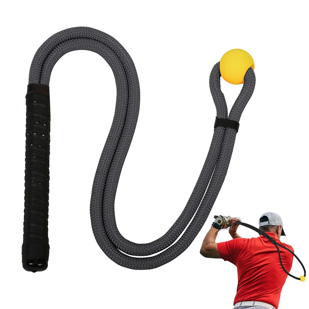 Golf Swing Rope Training Aid – Fitness Equipment with EVA Ball for Posture Correction & Practice Training