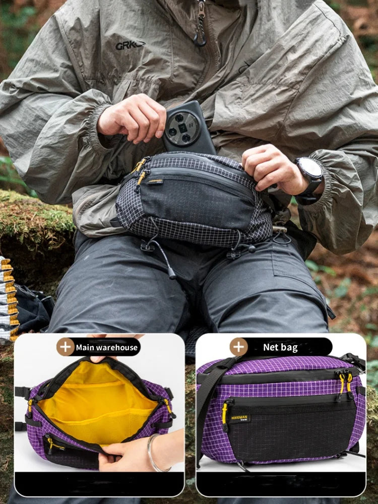 HIKEMAN Waterproof Outdoor Hiking Chest Bag – Large Capacity Crossbody Pack for Cycling, Camping & Travel