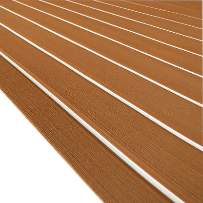 240×60×0.5cm Self-Adhesive EVA Foam Teak Sheet — Synthetic Marine Decking Mat for Car, Boat, Yacht, Sea Swim, Cozy Flooring Pad