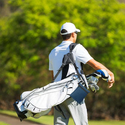 Golf Tee Pouch – Zipper Golf Ball Bag with Metal Lobster Claw Clip for Men & Women, Valuables Holder