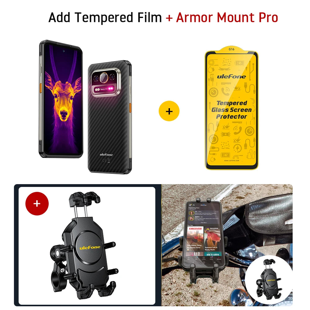 Ulefone Armor 25T Pro 5G Rugged Smartphone – Thermal Imaging, Night Vision, Android 14, 64MP Camera, NFC, Waterproof, 33W Charging