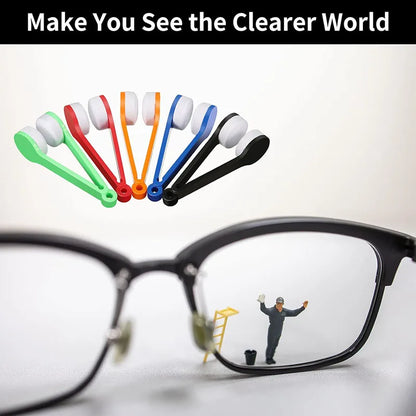 1-4pcs Portable Eyeglass Cleaner Brush – Microfiber Sunglasses & Spectacles Cleaning Tool