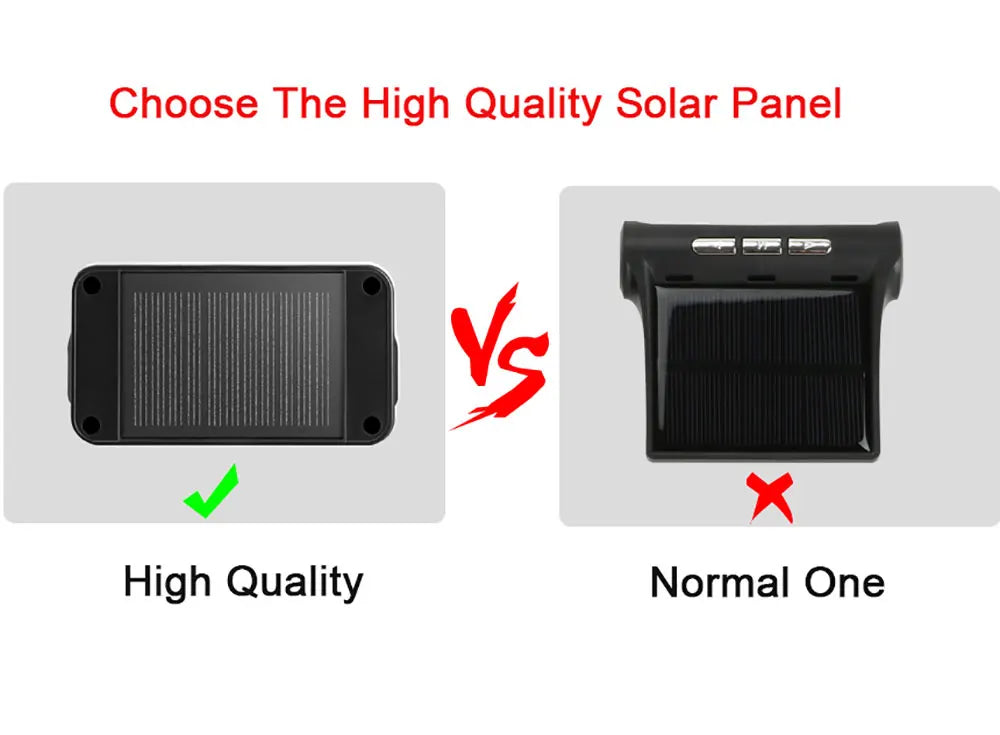 Solar Car TPMS Tire Pressure Monitoring System – External Sensors for 4 Wheels Tyre Pressure Detection