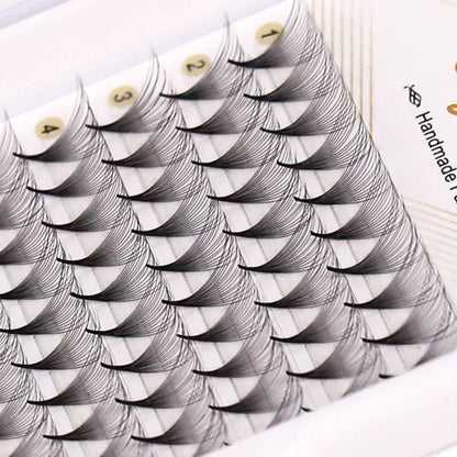 AGUUD 10-Tray Premade Volume Lashes – Super Fans with Needle Stem & Narrow Base for Eyelash Extensions