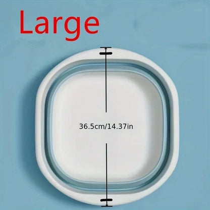 3-Pack Collapsible Tub Wash Basin & Laundry Baskets – Space-Saving Storage Containers for Camping, Hiking, Home & Fruit Washing