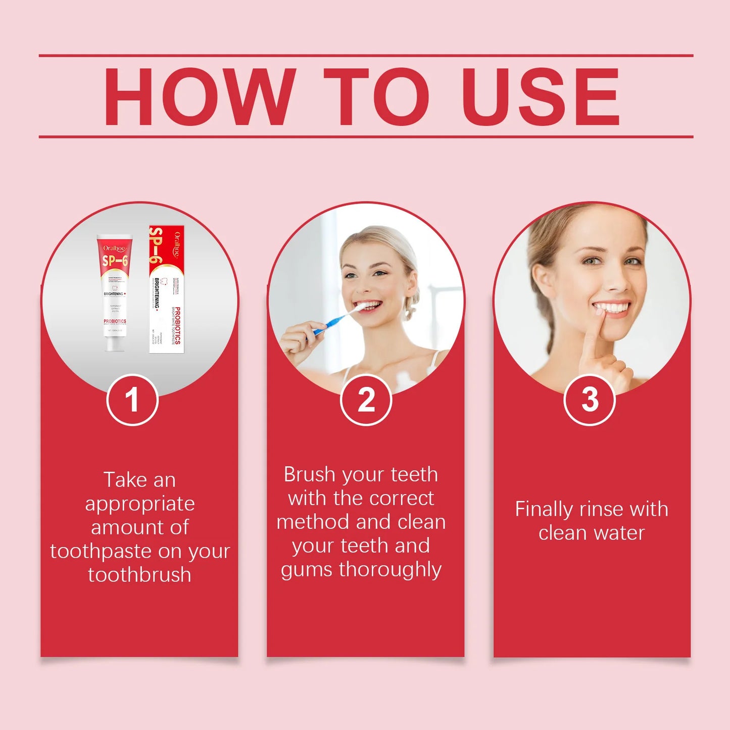 SP6 Probiotic Brightening Toothpaste for Plaque Removal, Stain Whitening & Fresh Breath – Anti-Periodontitis Oral Care