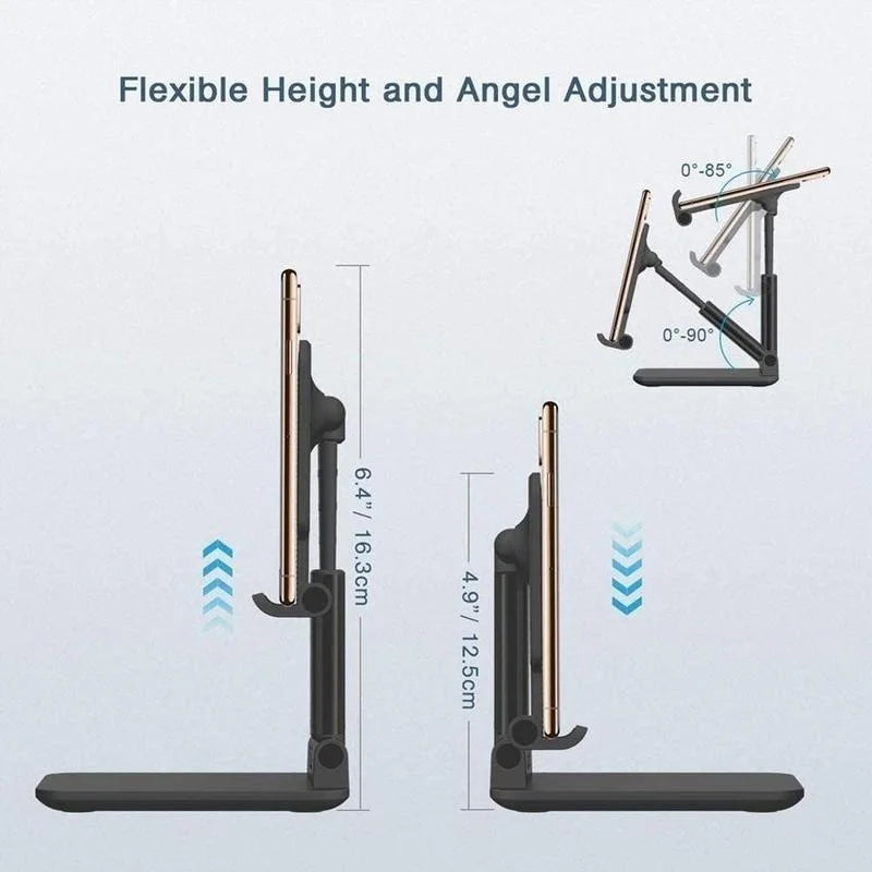 High-Quality Desktop Tablet Holder - Foldable and Extendable Support Desk Mobile Adjustable Phone Holder Stand