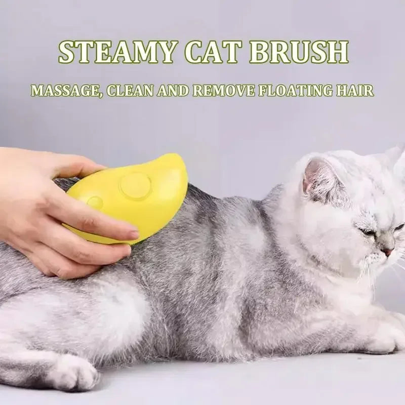 3 in 1 Electric Pet Grooming Tool - Cat and Dog Steamy Brush, Steam Brush, and Electric Sprayer for Massage and Shedding