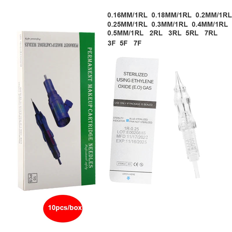 Revolution Tattoo Eyebrow Cartridge Needles for P300 Machine – 10/20/50/100PCS PMU Makeup Tips