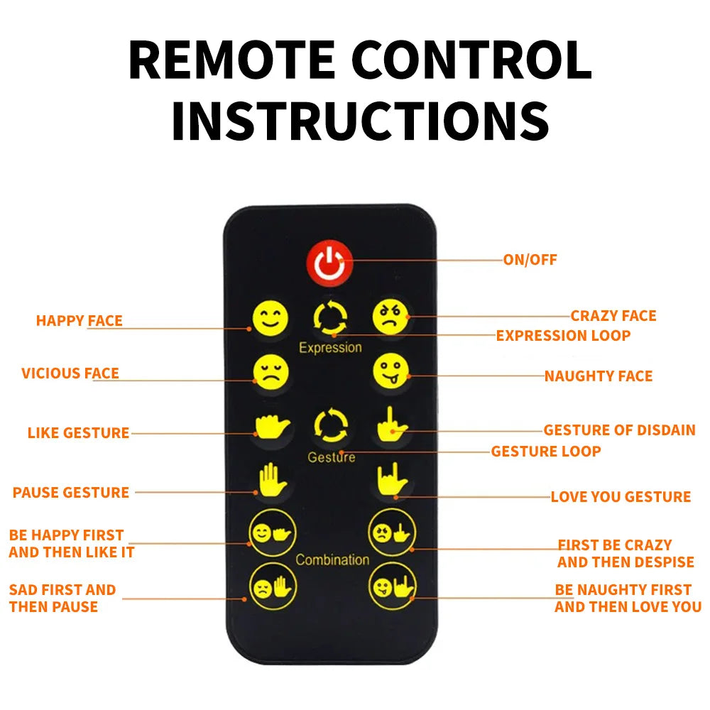 Car LED Facial Expression Light with Remote Control – Rear Window Warn ...