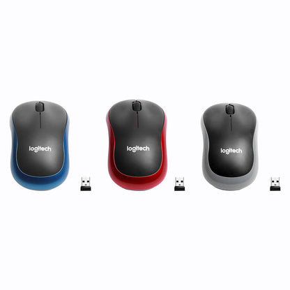Logitech M185 Silent Wireless Mouse - 1000DPI, 2.4 GHz USB, 3-Button Optical Gaming Mice for PC/Laptop