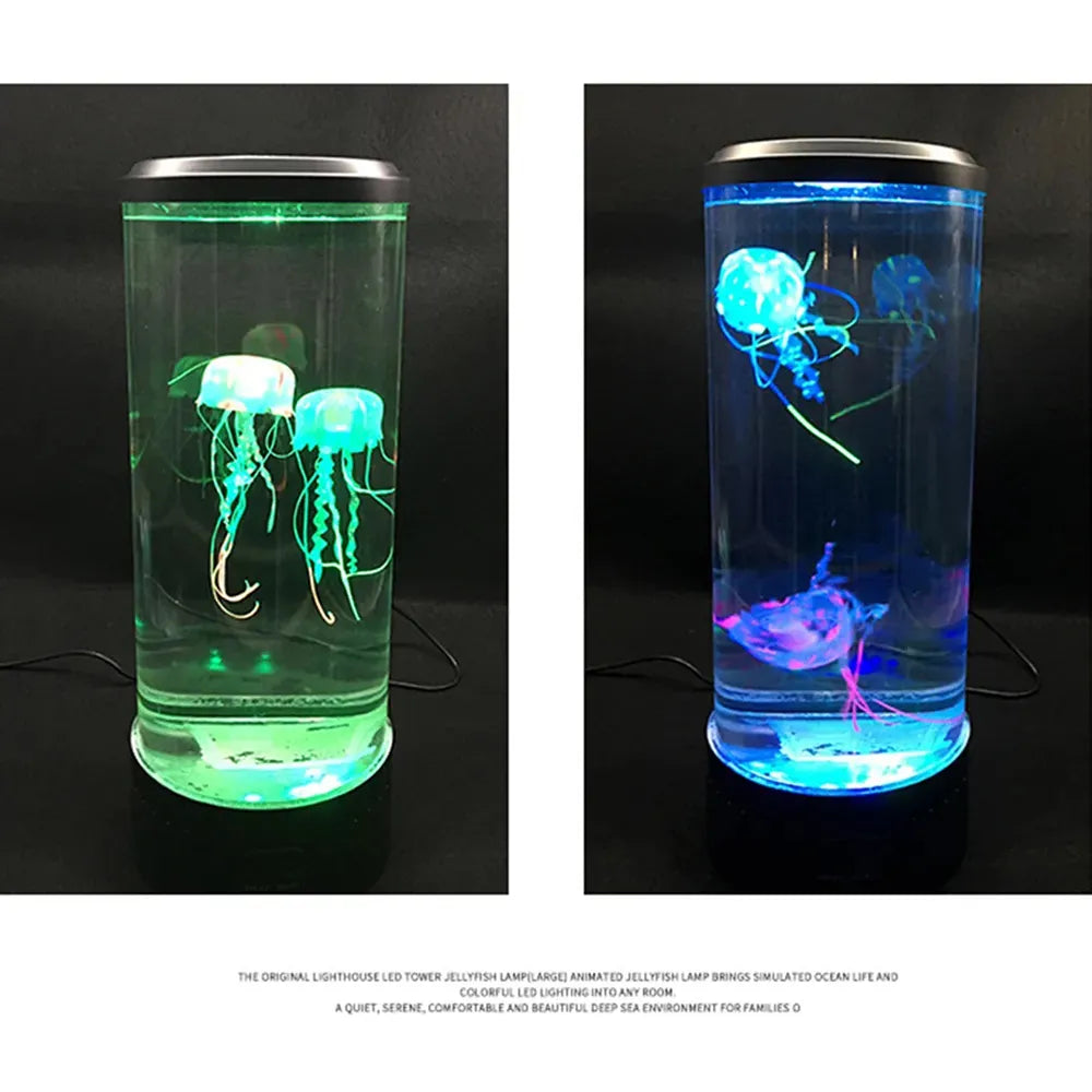 USB/Battery-Powered Color-Changing Jellyfish Lamp - Table Night Light for Children's Bedroom Decor & Birthday Gifts
