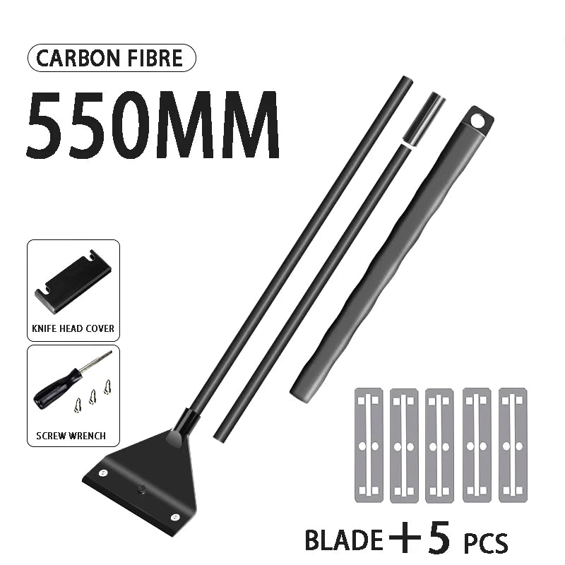 Fish Tank Cleaning Tool – Dual-Use Glass Algae Scraper for Sand & Algae Removal, 5 Blades Aquarium Cleaner