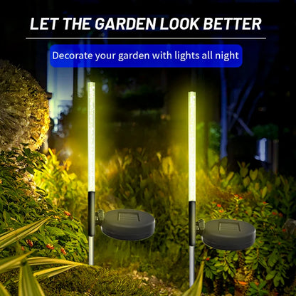 2PCS Solar Reed Lamps - Waterproof Outdoor Garden Lights, Solar Powered Pathway Lighting for Yard, Lawn, Patio Decor