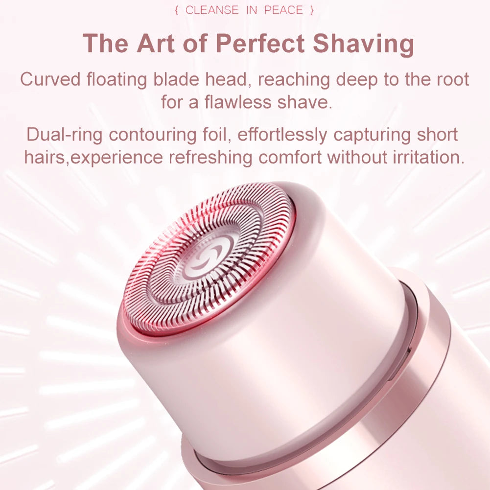 Women’s 2-in-1 Electric Razor – Dual-Head Painless Wet & Dry Bikini Tr ...