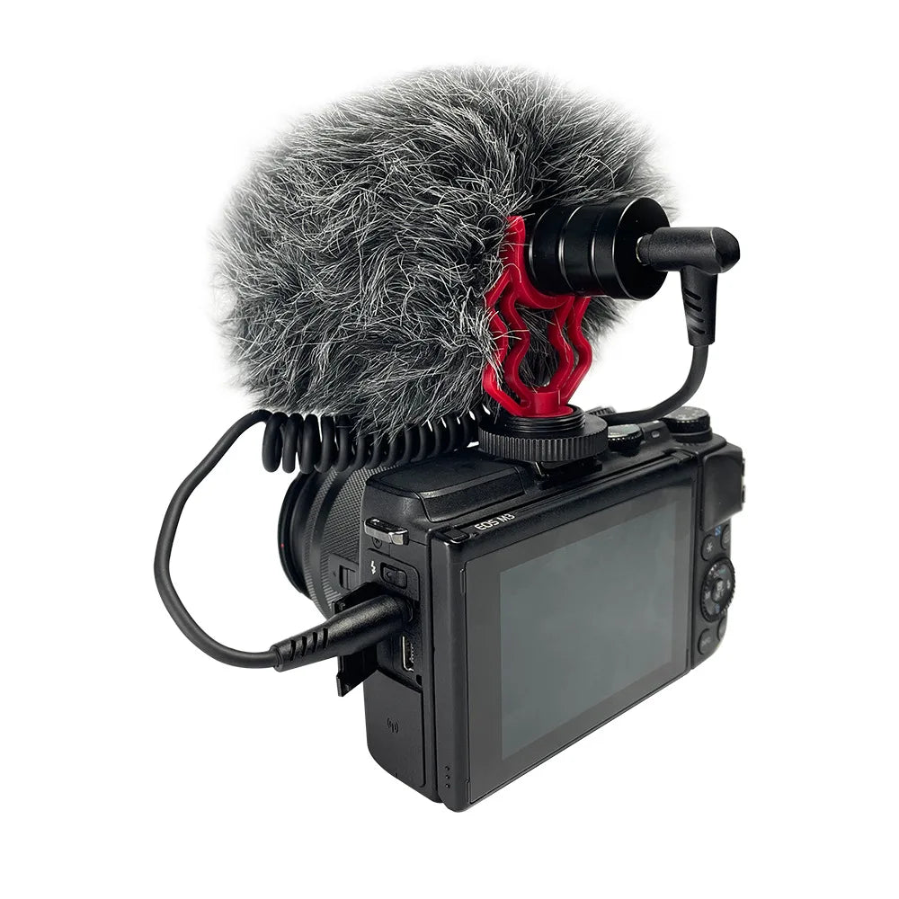 Professional Shotgun Condenser Microphone – Podcast Mic for Phone, Camera & Computer Recording