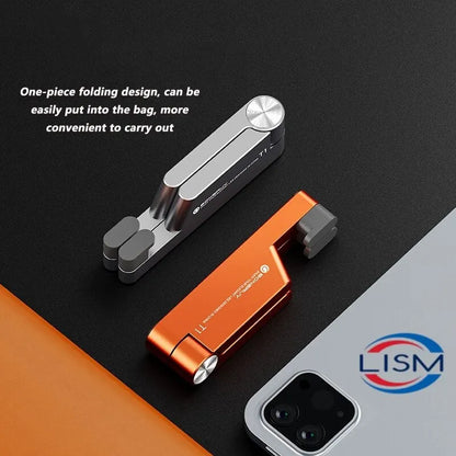 T1 Universal Mini Aluminum Folding Desk Mount - Portable Cellphone Cradle and Foldable Stand