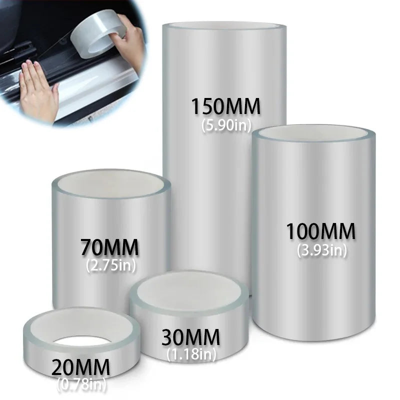 Transparent Car Door Protector – 3/5/10M Anti-Scratch Nano Tape, Glossy Clear Paint Protection Film
