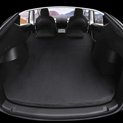 Tesla Model 3 & Model Y Inflatable Car Bed – Suede Fabric Travel Air Mattress for Camping (2017-2024)