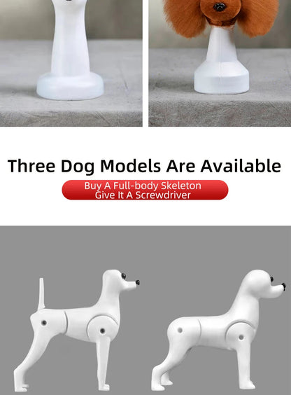 Pet Grooming Practice Poodle Model — Full Body Simulation Dog Mannequin for Grooming Training