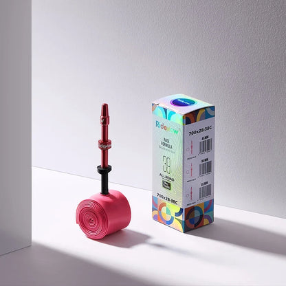 Ridenow Upgraded Metal Nozzle 700c TPU Inner Tube – 700x18-32c Road Bike Tube with Removable Valve Cores