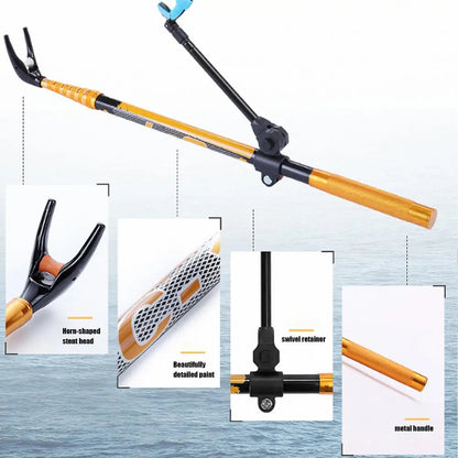 360° Adjustable Telescopic Fishing Rod Holder – Portable Fishing Pole Support Stand Bracket