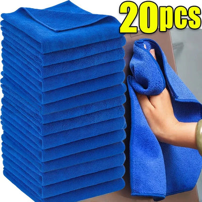 1-20PCS Microfiber Car Wash Towels – Drying, Detailing & Household Cleaning Cloths for Auto and Home