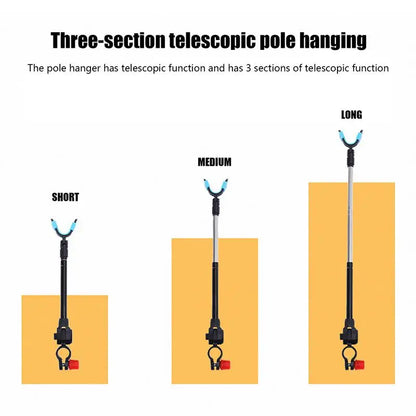 360° Adjustable Telescopic Fishing Rod Holder – Portable Fishing Pole Support Stand Bracket