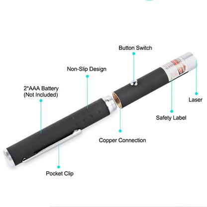 Green Laser Pointer Pen - Single-Point Green Light Flashlight, Star Guide & Finger Pointing Sales Tool