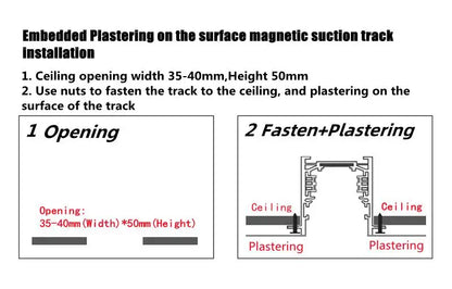 LED Magnetic Track Light Grille, Modern Embedded Flexible Linear Flood Lamp, DC48V Ceiling Spotlight for Indoor Living
