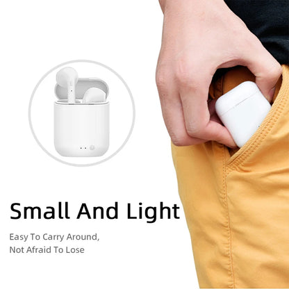 I12 Macaron Bluetooth Headset – Matte Wireless Sports Earbuds, Binaural Bluetooth 5.0