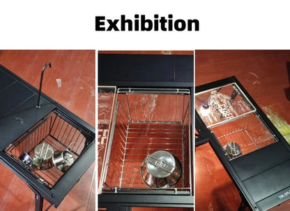 IGT Folding Stainless Steel Drain Basket – Lightweight Portable Camping Table Accessory