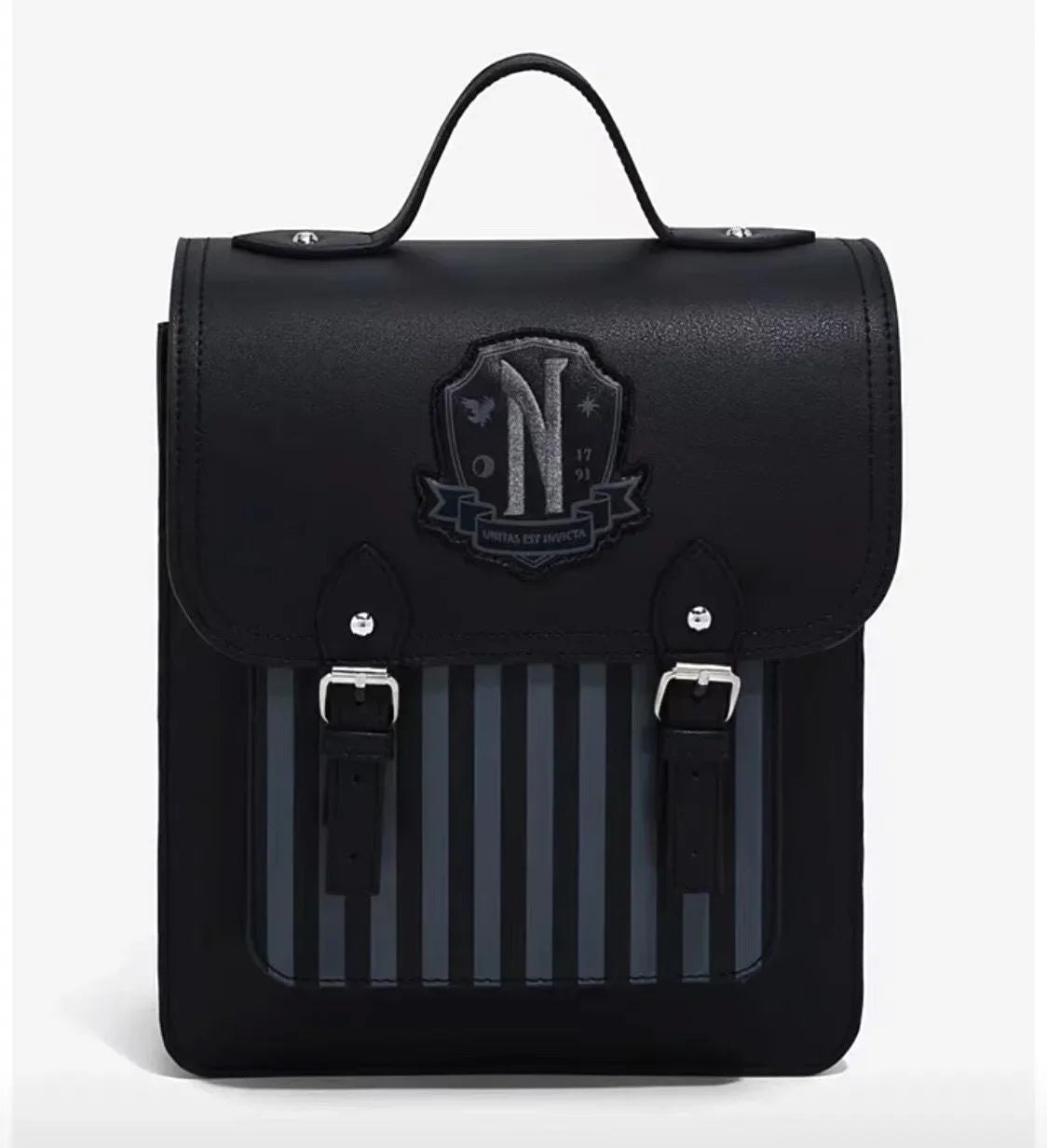 Wednesday Addams Backpack — Schoolgirl Nevermore College Cosplay Messenger Bag for Kids & Fans Gift