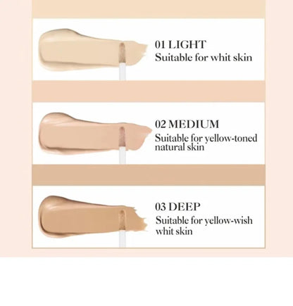 Waterproof Liquid Concealer Foundation – Full Coverage Cream for Acne, Scars, Dark Circles & Face Makeup Base