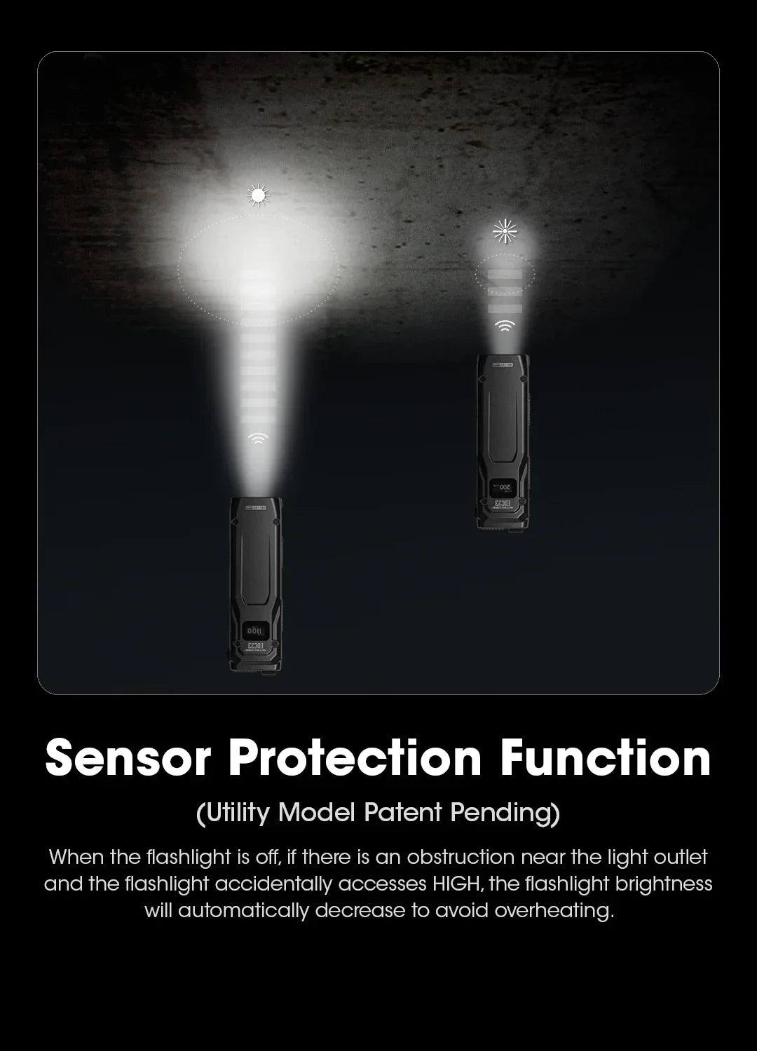 NITECORE EDC23 Tactical Flashlight – 2500LM Portable Emergency Work Light for Camping, Climbing & Outdoor Search